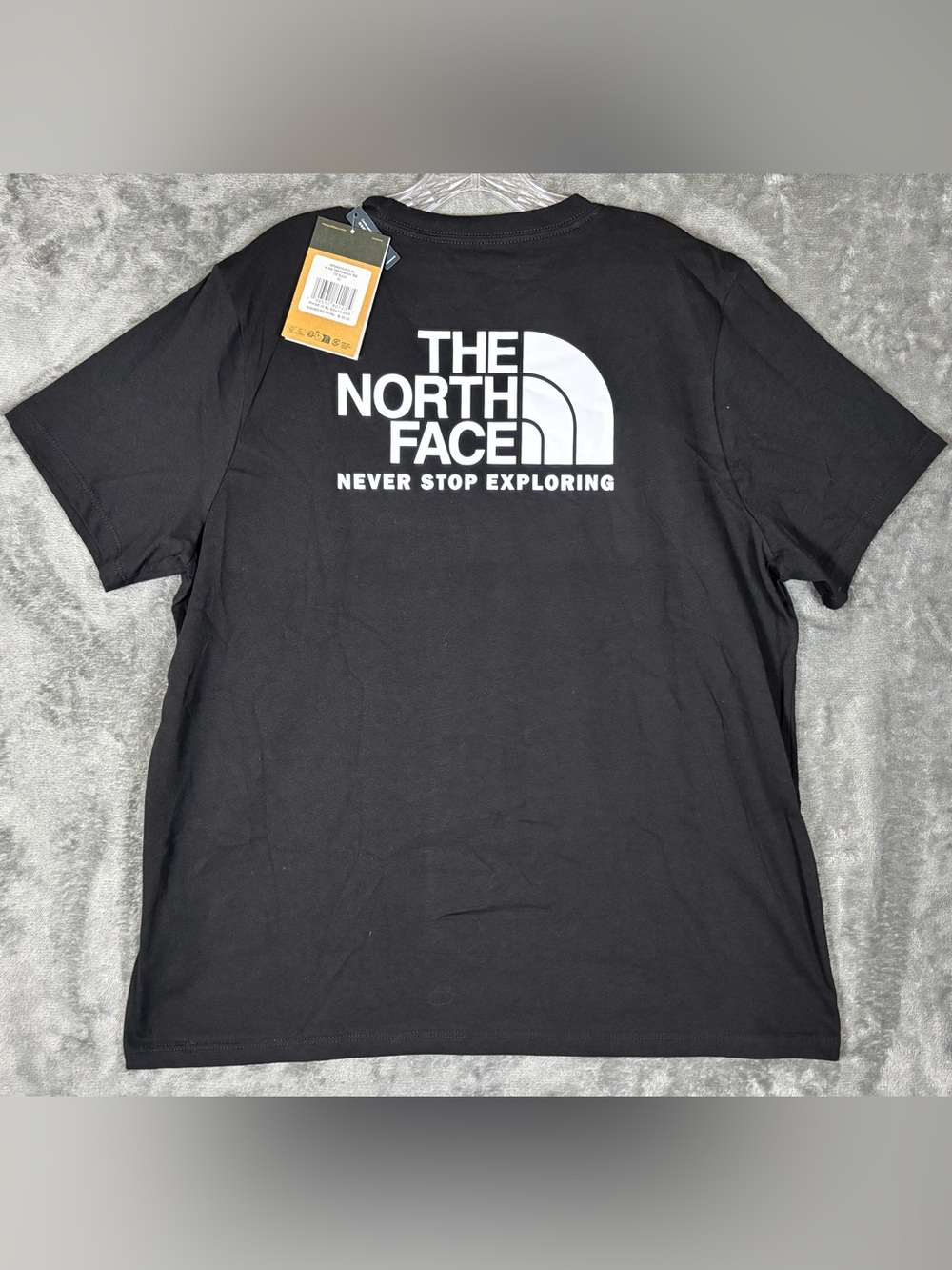 NWT The North Face Womens Throwback Short Sleeve Tee Black/White Logo Size XL - Picture 3 of 8
